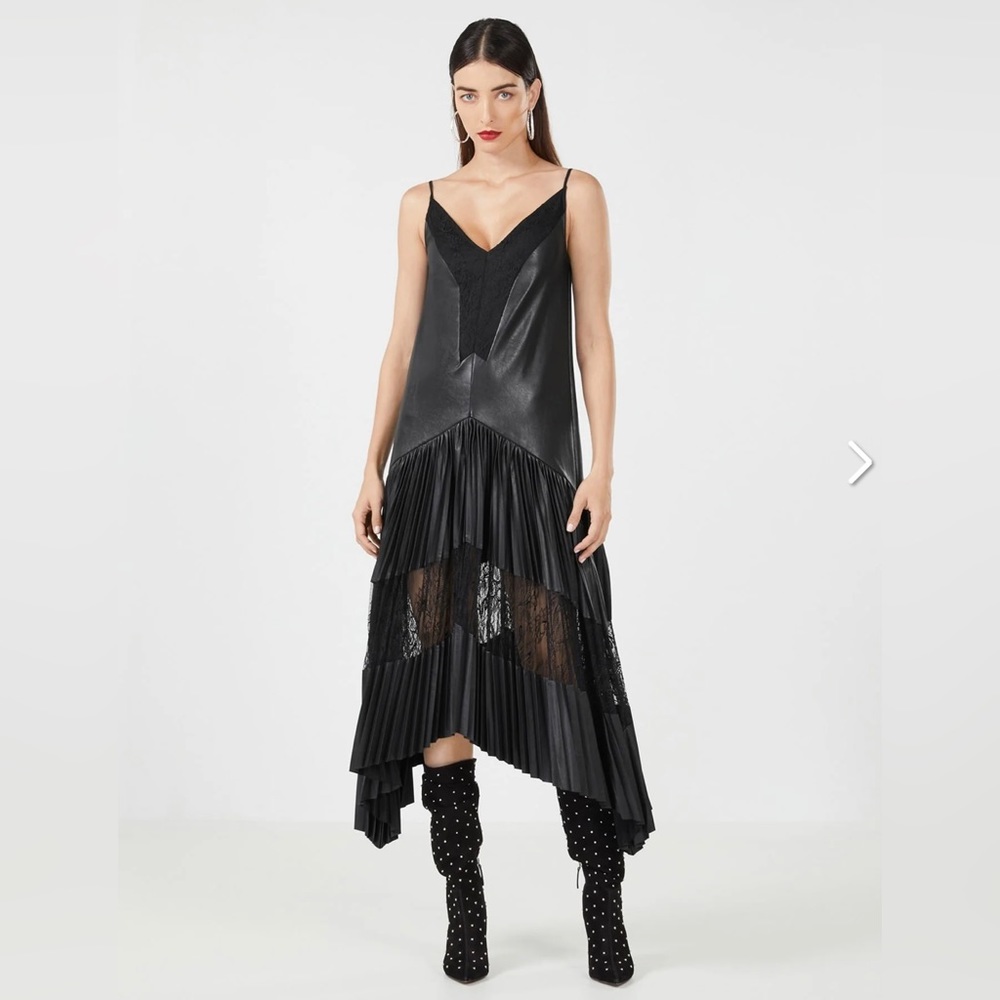 BCBGMAXAZRIA Ariana Faux Leather Dress